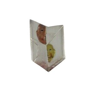 Large 1986 Opera Theatre Performing Arts Mask Pin Sterling Silver by GMS